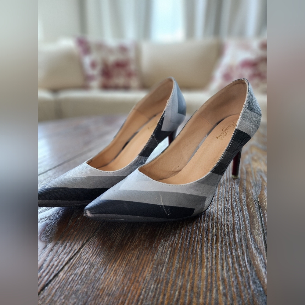 Huini Fang Elegant Tri Gray Women's Heels Size 41eu